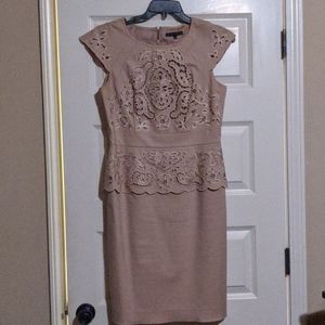 Antonio Melani Tan Peplum dress